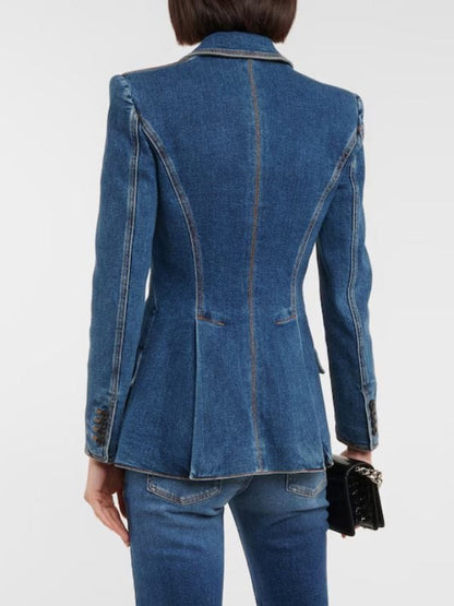 The Kardashians S06 Kris Jenner Denim Blazer The Kardashians S06 Kris Jenner Denim Blazer Blue