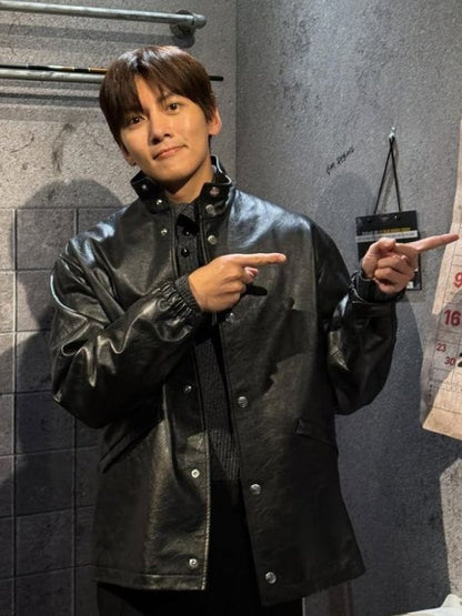 The Manipulated S01 Ji Chang-wook Leather Jacket Black