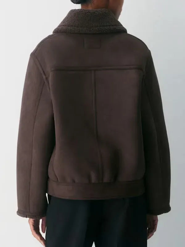 The McBee Dynasty Masha Petrova Suede Shearling Jacket