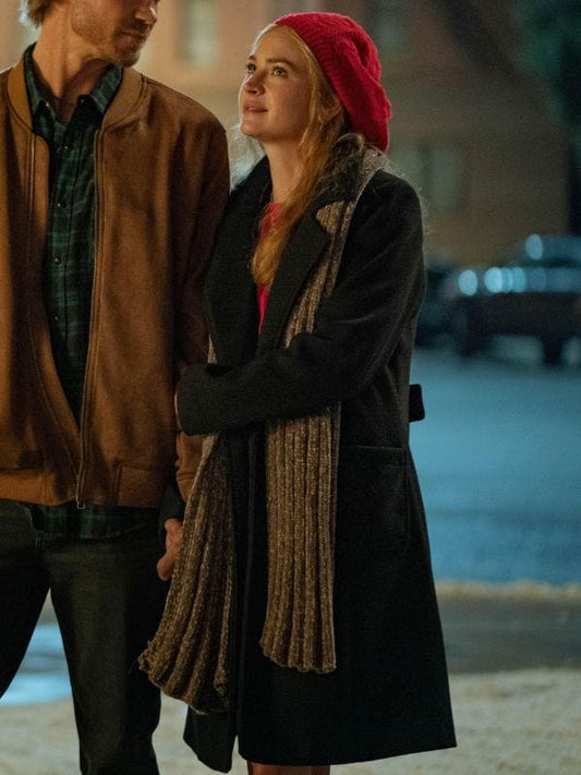 The Merry Gentlemen 2024 Britt Robertson Black Coat