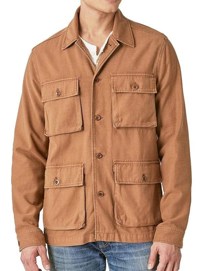 The Neighborhood S07 Lamar Military Jacket Brown