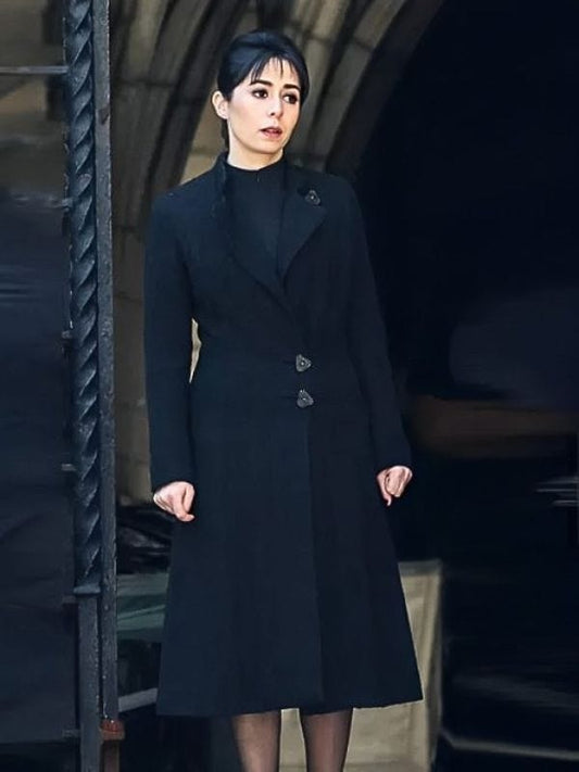Sofia Falcone The Penguin 2024 Cristin Milioti Black Coat