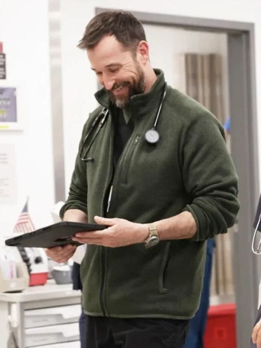 The Pitt S02 Noah Wyle Green Jacket