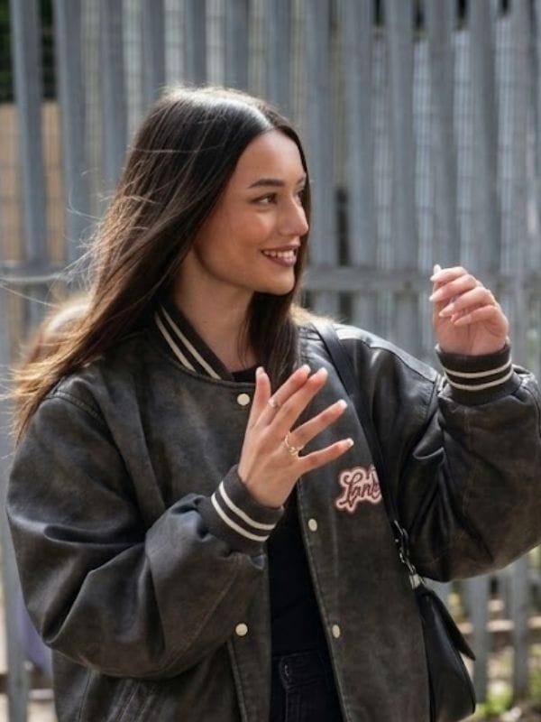 The Princess Diaries S01 Jasmine Leather Bomber Jacket