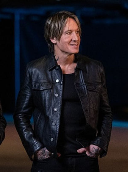 The Road S01 Keith Urban Leather Jacket Black