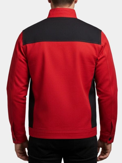 The Running Man Glen Powell Red Jacket