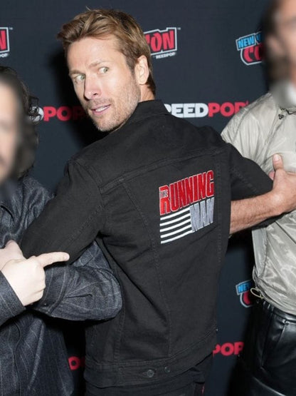The Running Man NYCC Glen Powell Black Jacket
