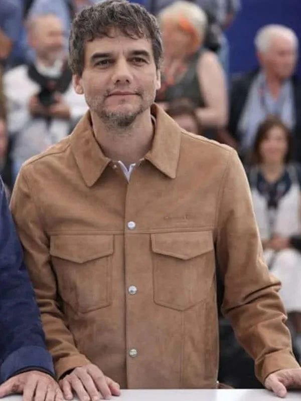 The Secret Agent Wagner Moura Brown Suede Jacket
