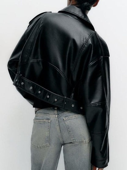 The Secret Lives of Mormon Wives Taylor Frankie Paul Cropped Leather Jacket The Secret Lives of Mormon Wives Taylor Frankie Paul Cropped Leather Jacket