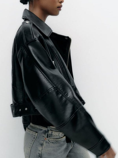 The Secret Lives of Mormon Wives Taylor Frankie Paul Cropped Leather Jacket The Secret Lives of Mormon Wives Taylor Frankie Paul Cropped Leather Jacket