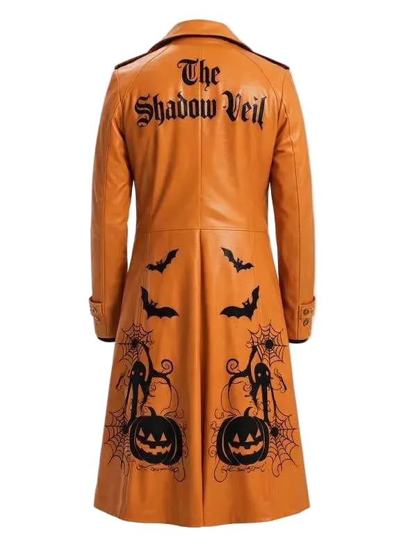 Halloween The Shadow Veil Pumpkin Leather Coat