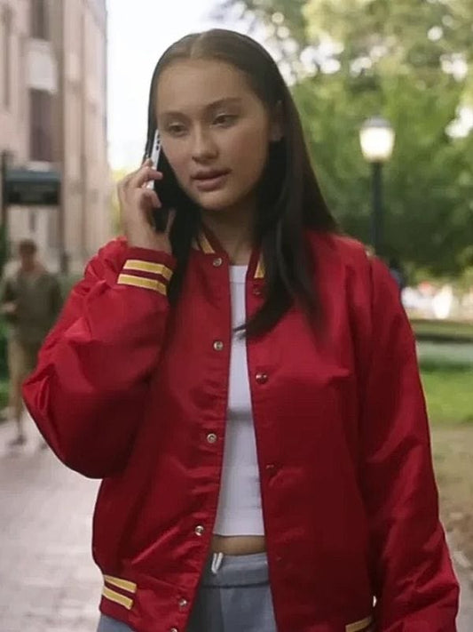 The Summer I Turned Pretty S03 Lola Tung Bomber Jacket Red