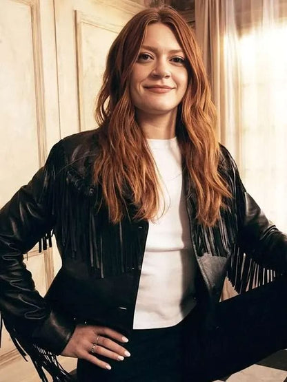 The Surrender Colby Minifie Fringed Leather Jacket