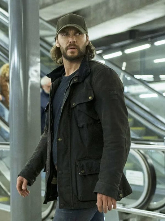 Taylor Kitsch The Terminal List Dark Wolf S01 Black Jacket