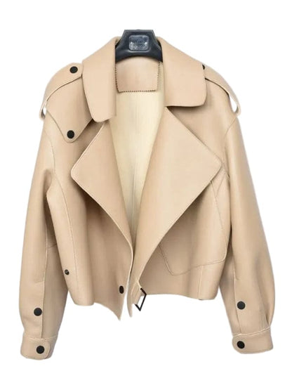 The Traitors US S04 Natalie Anderson Beige Leather Jacket