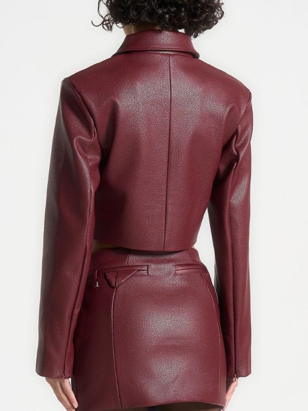 The Traitors US S04 Natalie Martin Burgundy Jacket