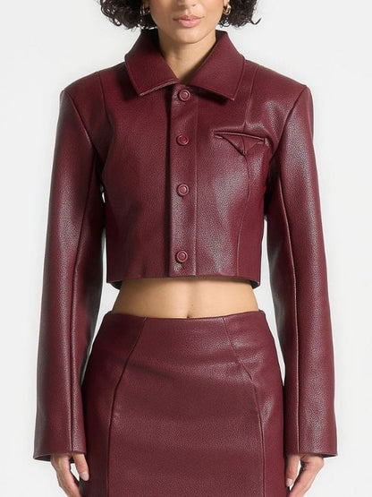 The Traitors US S04 Natalie Martin Burgundy Jacket