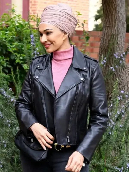 The Twelve Sharon Johal Black Leather Jacket