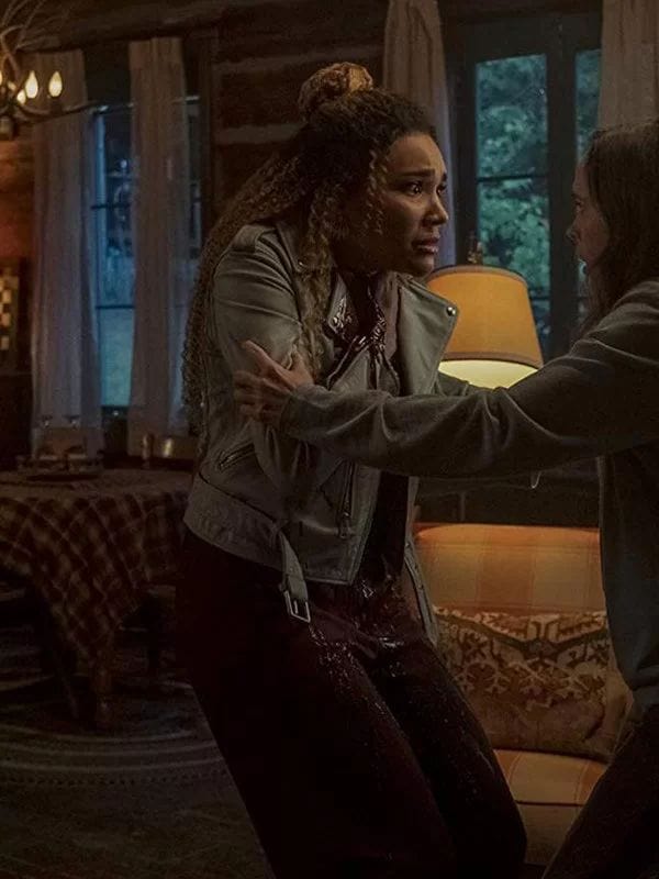 The Umbrella Academy Allison Hargreeves Grey Biker Jacket The Umbrella Academy Allison Hargreeves Grey Biker Jacket