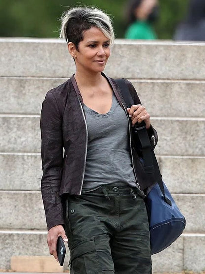 The Union Roxanne Hall Brown Jacket Halle Berry The Union Roxanne Hall Brown Jacket 
