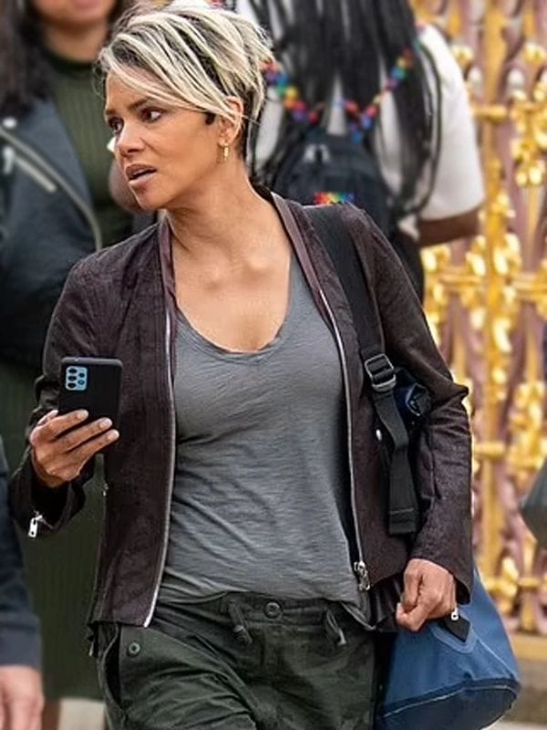 The Union Roxanne Hall Brown Jacket Halle Berry The Union Roxanne Hall Brown Jacket 
