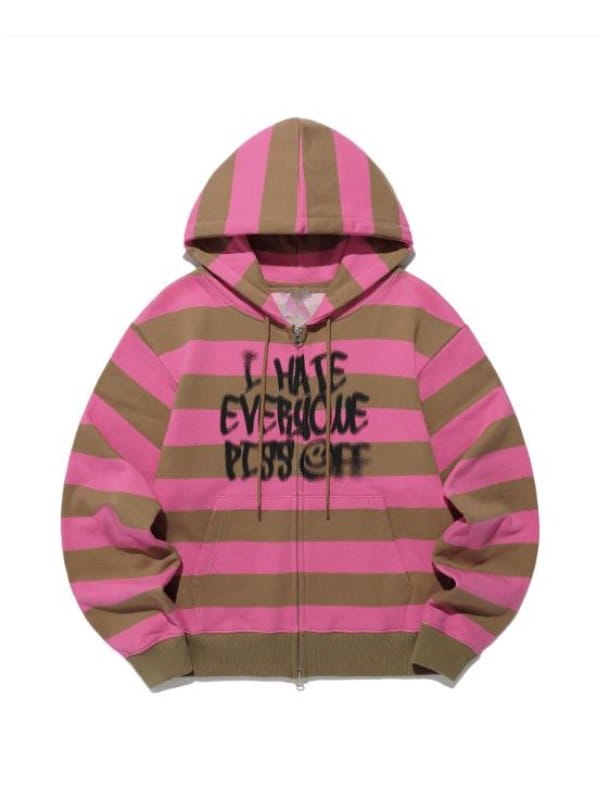 The Wonderfools 2026 Park Eun-bin Striped Zip up Hoodie