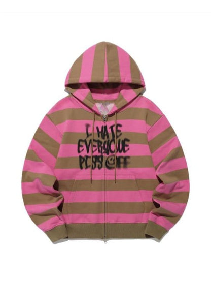 The Wonderfools 2026 Park Eun-bin Striped Zip up Hoodie