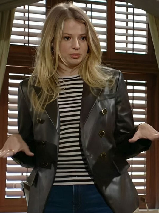 The Young and the Restless Summer Newman Brown Leather Blazer The Young and the Restless Summer Newman Brown Leather Blazer