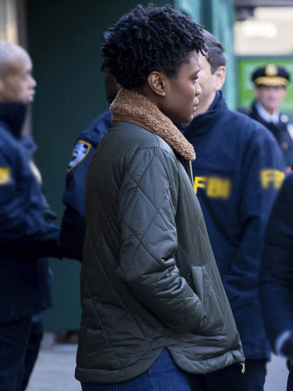 Tiffany Wallace FBI Green Quilted Jacket Tiffany Wallace FBI Green Quilted Jacket
