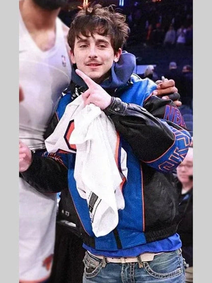 Timothée Chalamet New York Knicks Leather Jacket