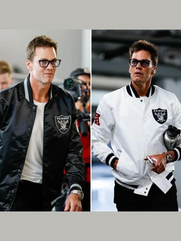 Tom Brady Las Vegas Raiders Satin Jacket