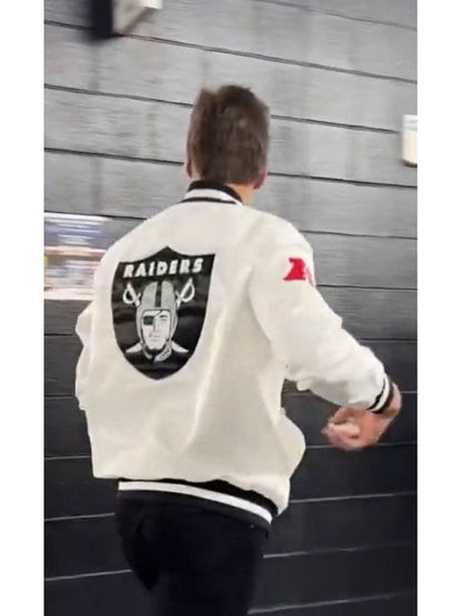 Tom Brady Las Vegas Raiders Satin Jacket