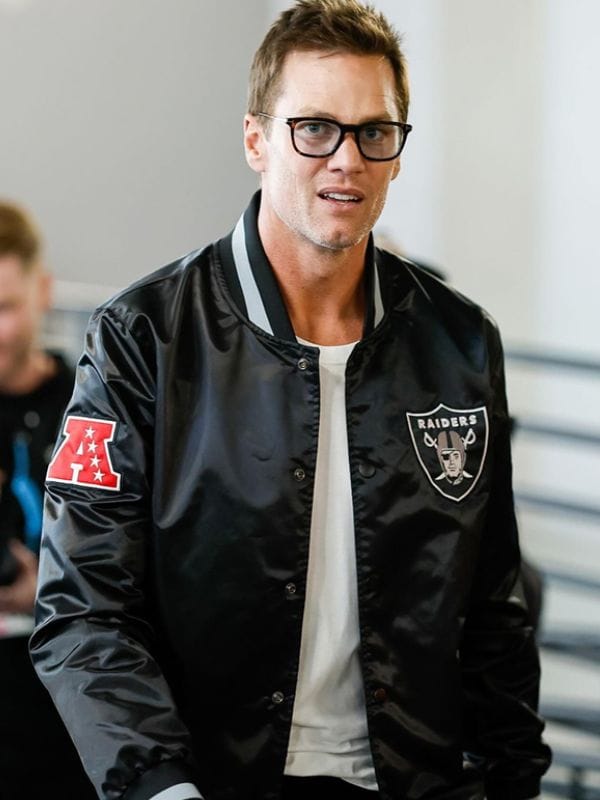 Tom Brady Las Vegas Raiders Satin Jacket