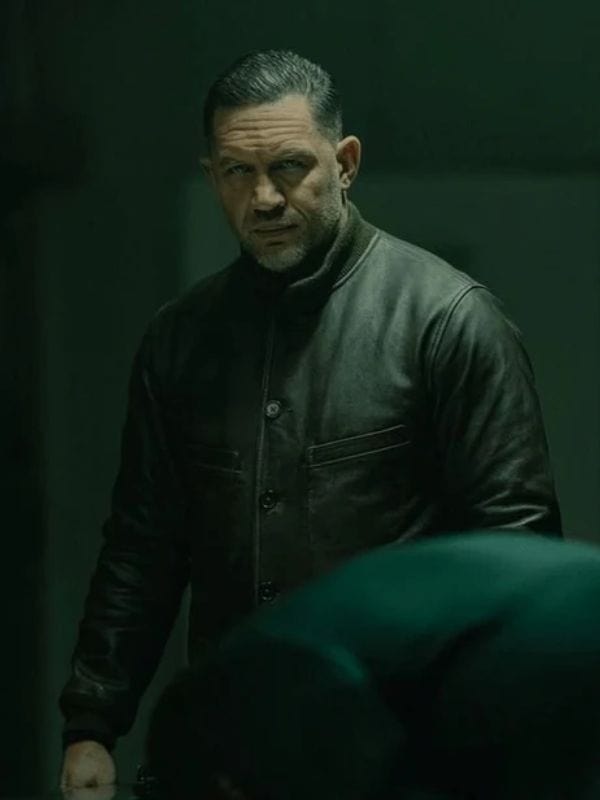 Tom Hardy MobLand Black Leather Jacket