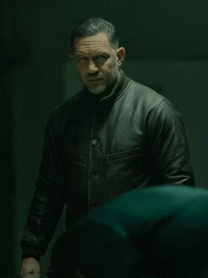Tom Hardy MobLand Black Leather Jacket