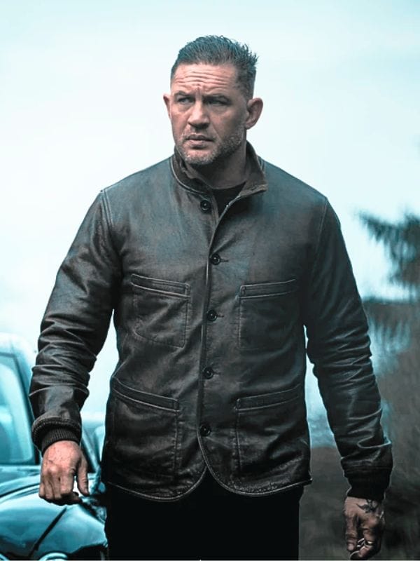 Tom Hardy MobLand Black Leather Jacket