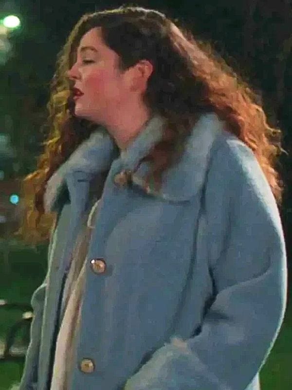 Too Much S01 Megan Stalter Blue Coat Fur Collar