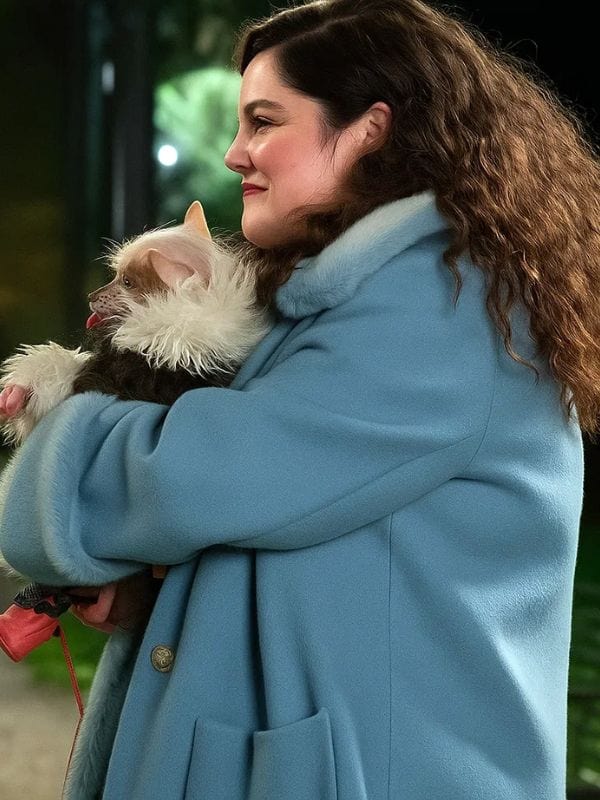 Too Much S01 Megan Stalter Blue Coat Fur Collar