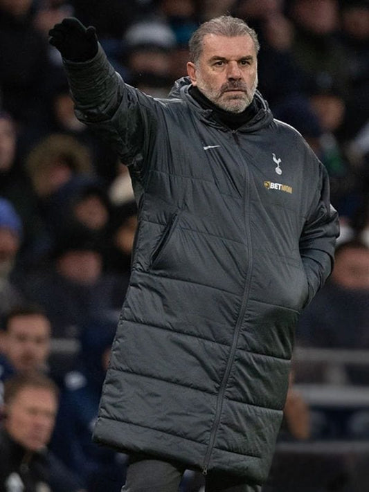 Tottenham VS Leicester City Ange Postecoglou Puffer Coat