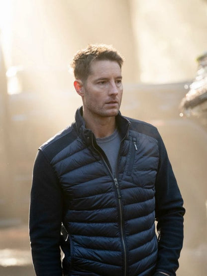 Justin Hartley Tracker Colter Shaw Black Puffer Jacket