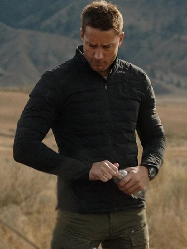 Justin Hartley Tracker Colter Shaw Black Quilted Jacket
