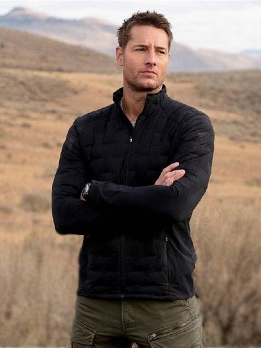 Justin Hartley Tracker Colter Shaw Black Quilted Jacket