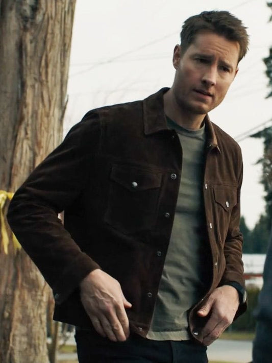 Justin Hartley Tracker Colter Shaw Brown Suede Leather Jacket