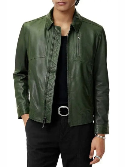 Tracker S03 Colter Shaw Green Leather Jacket