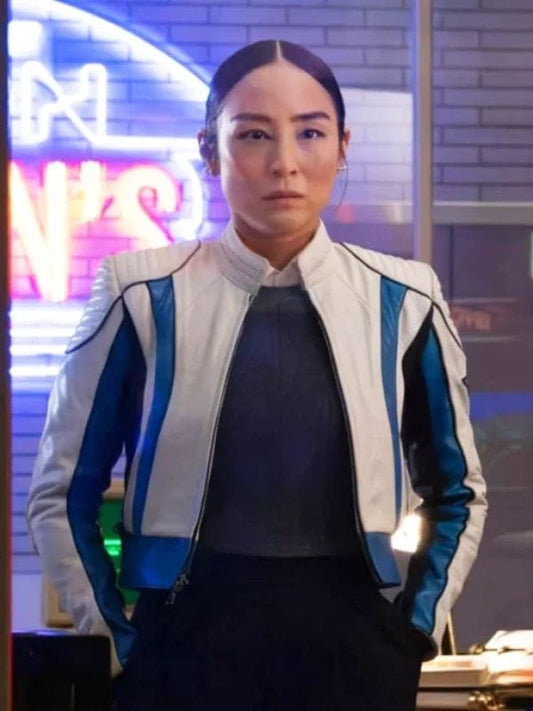 Tron Ares Greta Lee Leather Jacket