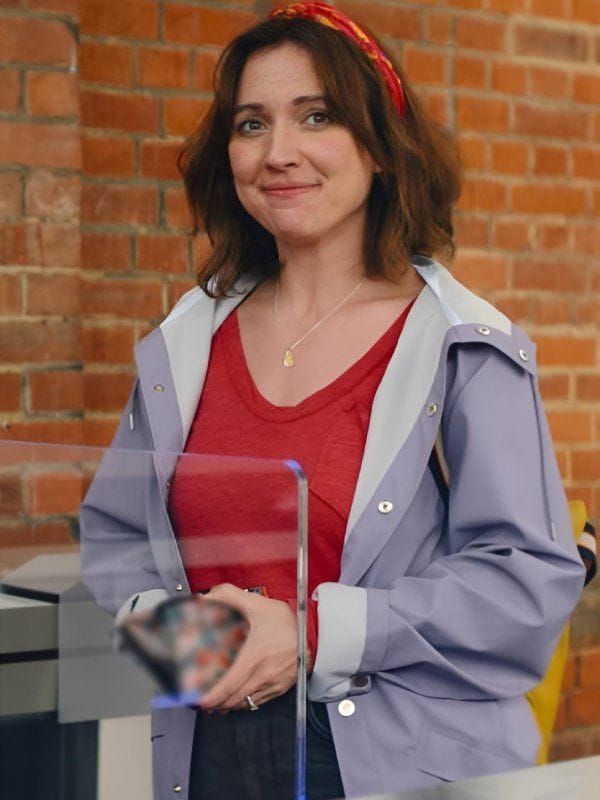 Nikki Trying S05 Esther Smith Purple Jacket