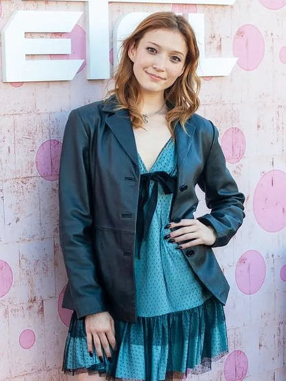 Twisted Metal Saylor Bell Curda Leather Blazer Black