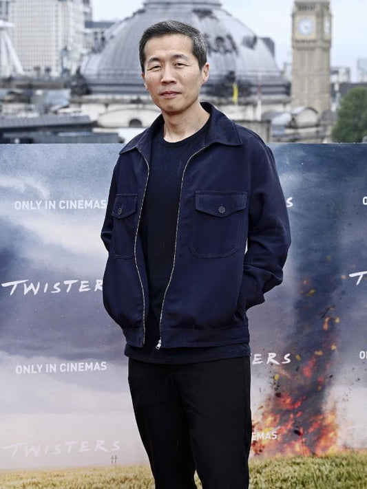 Twisters 2024 Premiere Lee Isaac Chung Blue Jacket Twisters 2024 Premiere Lee Isaac Chung Blue Jacket