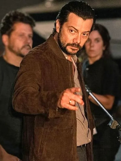 Two Graves S01 Álvaro Morte Brown Suede Jacket