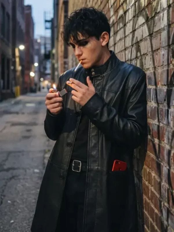 Tyler Trying S05 Black Leather Coat